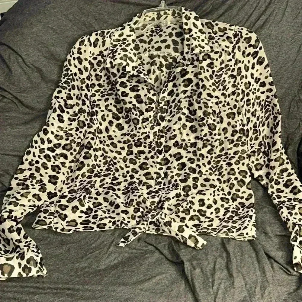 Animal print sheer shirt, size medium by Charlotte Russe.